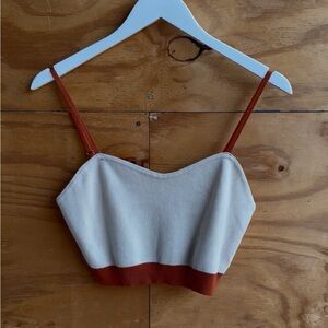 Cropped Fine Knit Sweater Tank